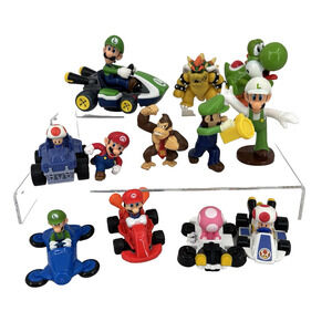 Nintendo Super Mario Figure Mixed Lot 12 Donkey Kong Yoshi Luigi Car Cake Topper